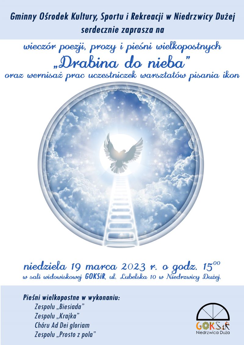 plakat drabina do nieba