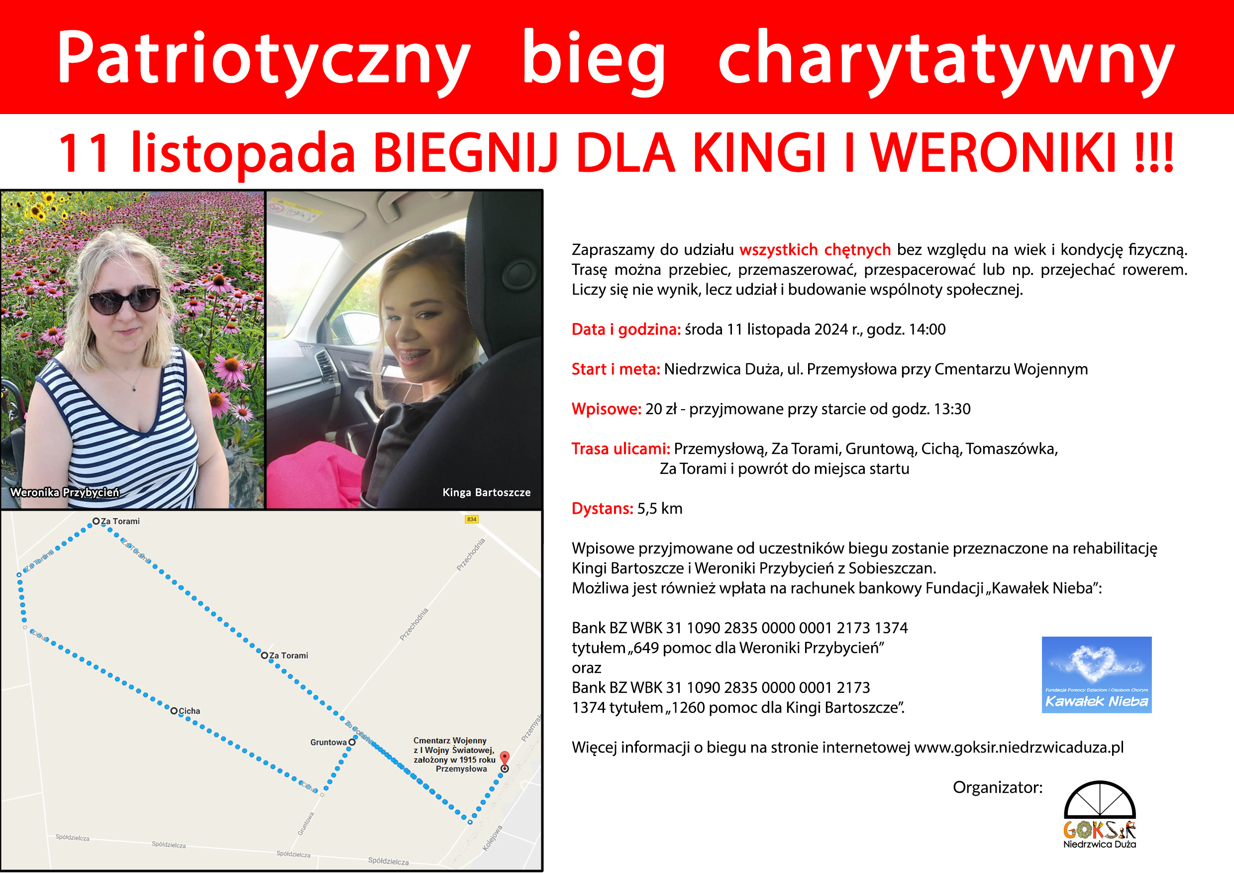 Plakat o biegu